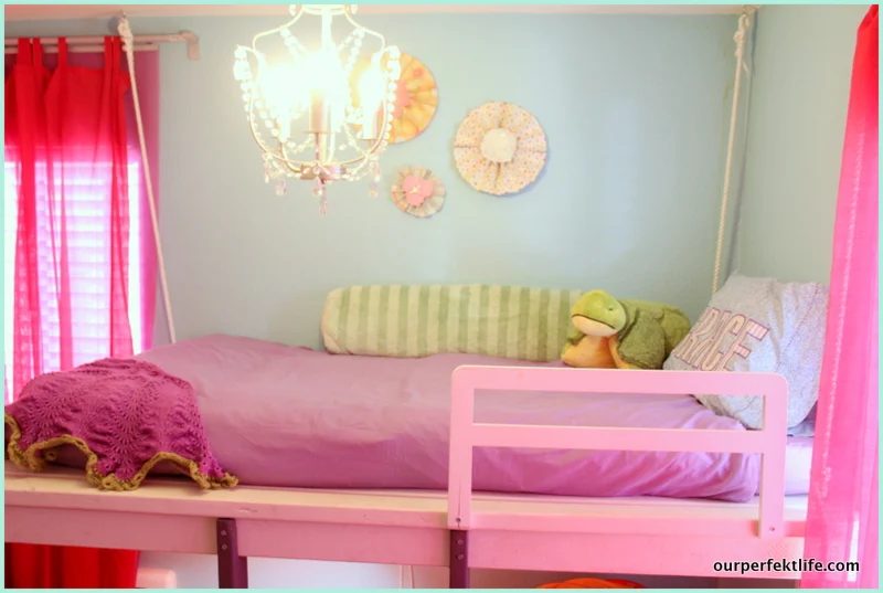 Hanging loft bed.
