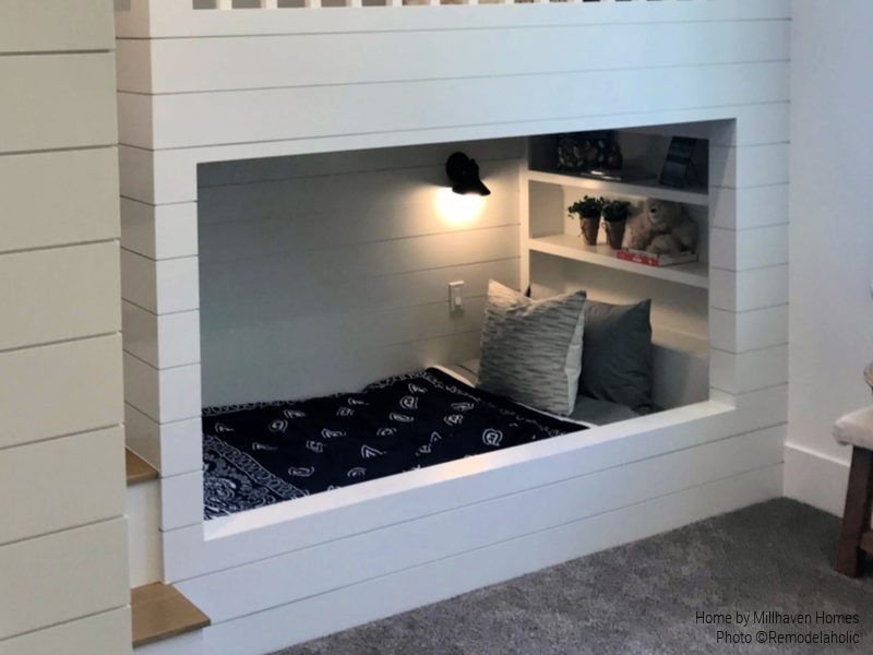 Farmhouse style kids room.