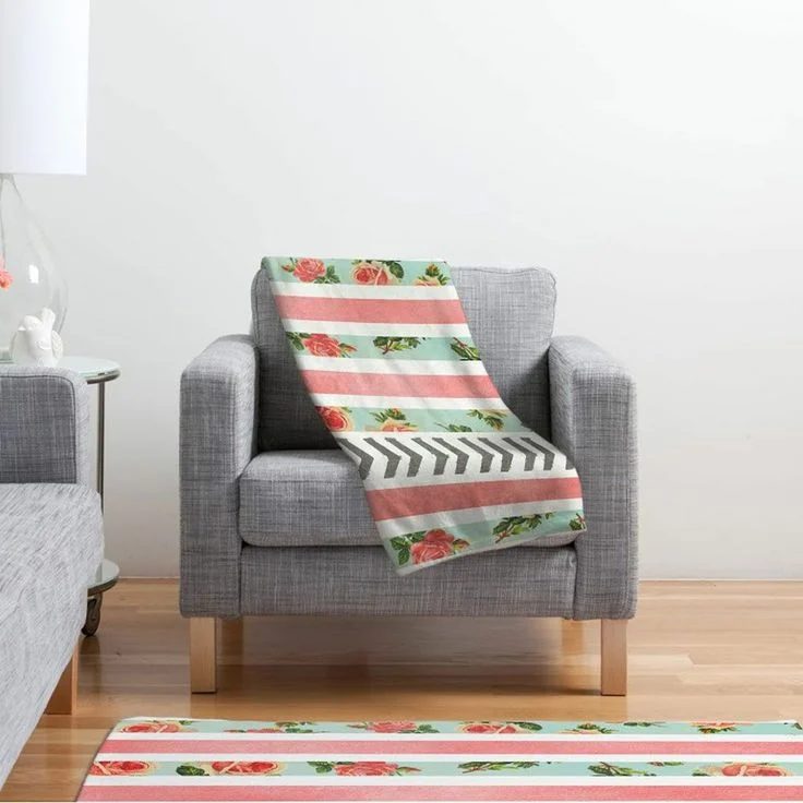 Floral pattern and stripes from Deny Designs