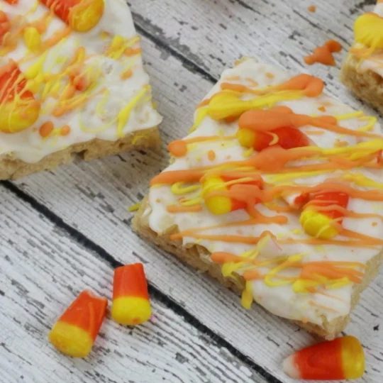 Fall Candy Corn Rice Krispies