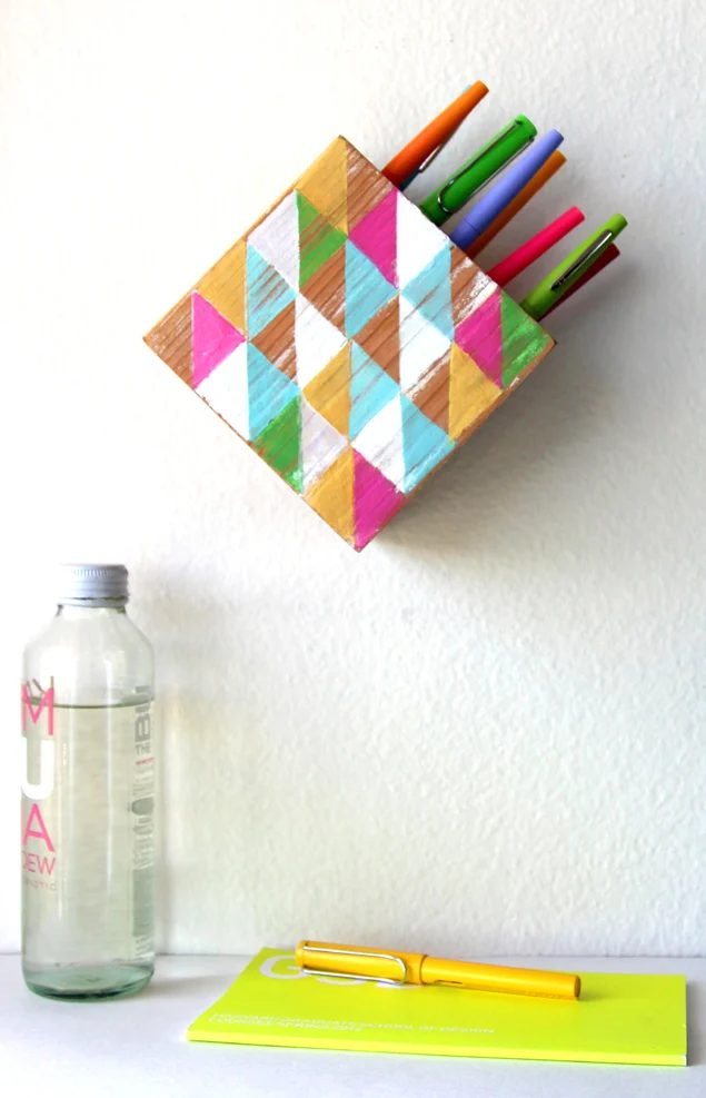 wall hanging pen holder Handmade