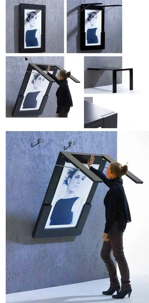 folding table that doubles as wall art