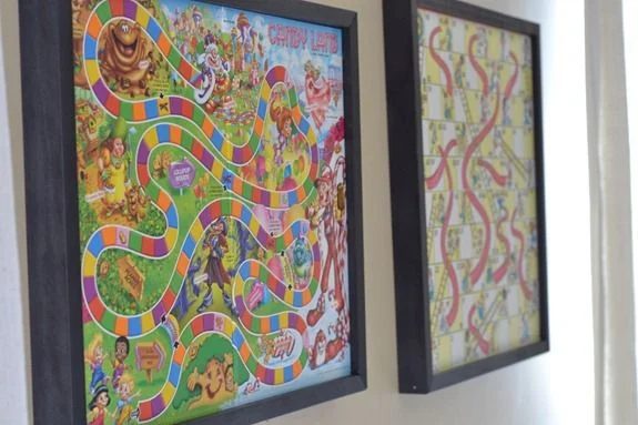game board wall storage (Infarrantly Creative)