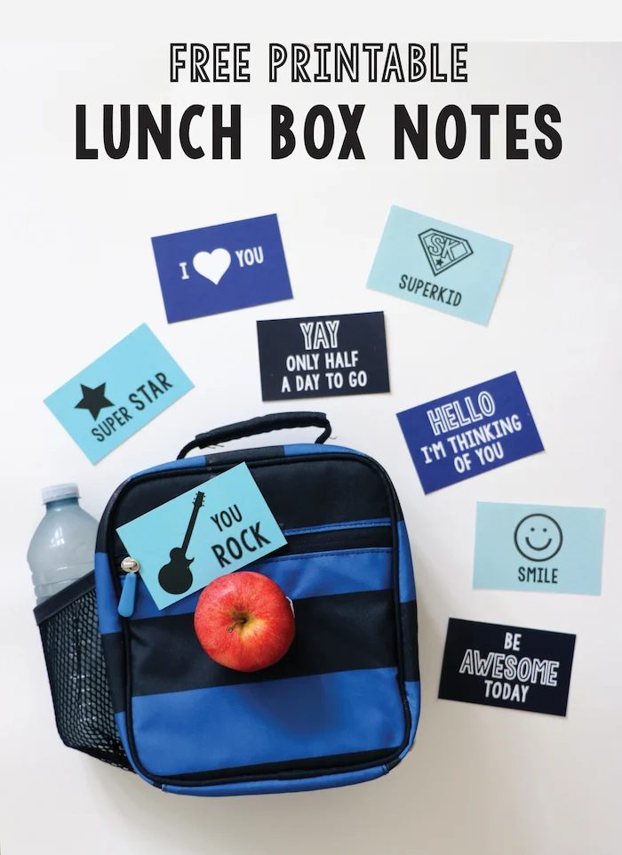 Send your kids back to school with a bit of extra love in their backpacks -- these straightforward and free printable lunch box notes! This set of 8 will brighten their day and put