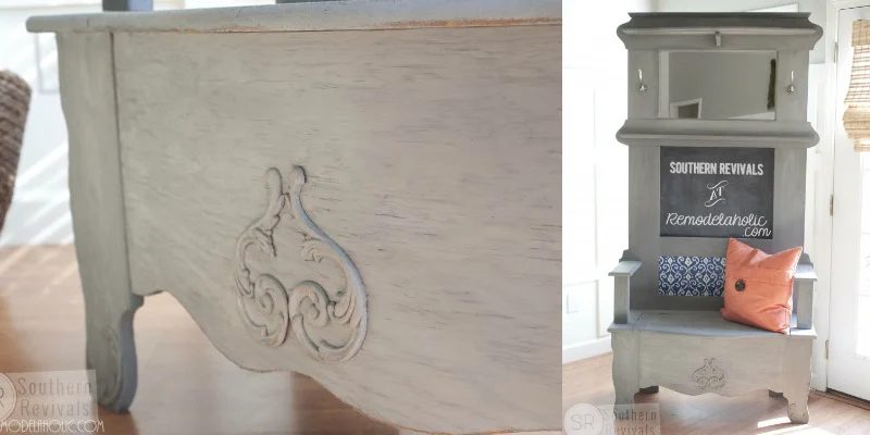 Reviving an Outdated Hall Tree Bench