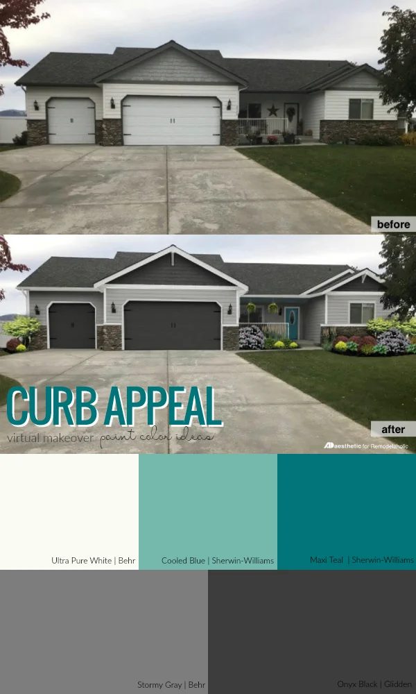Garage Door Curb Appeal Paint Color options @Bekob