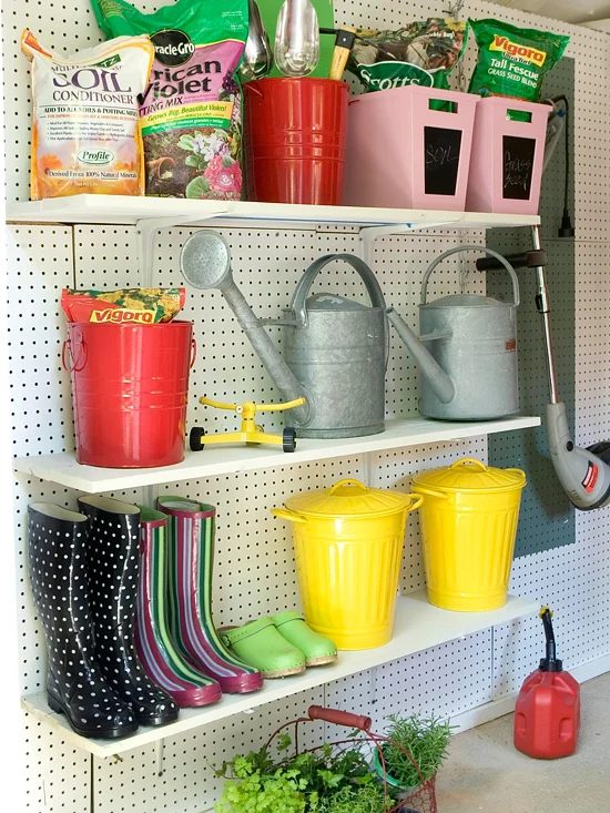 colorful direct organized garage, Better Homes and Gardens