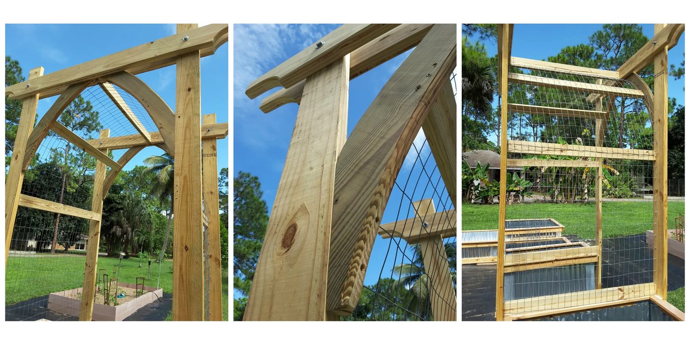 Build A Garden Arbor With Gothic Arches For Your Climbing Vegetables, Reader Update, walkthrough From @Bekob