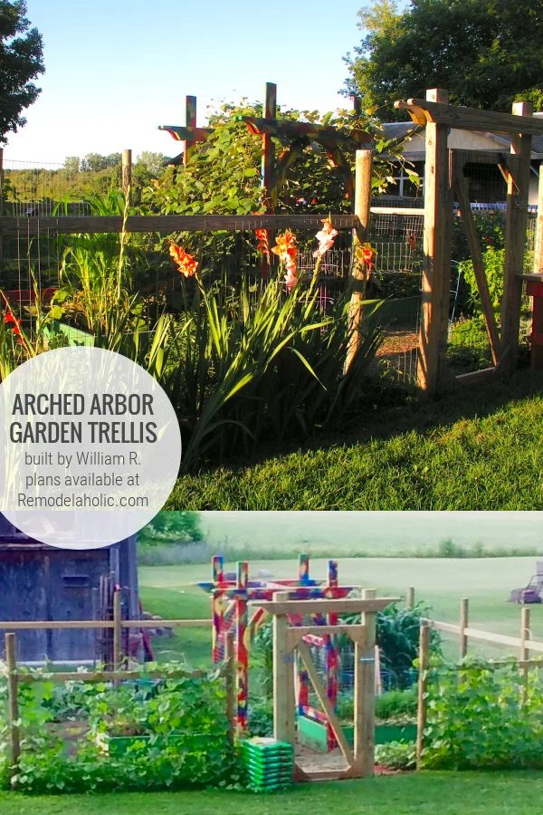 Handmade Garden Arbor Vegetable Trellis In Gated Garden Area, Built By William R Plans Bekob