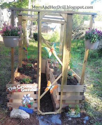Mom and Her Drill kids garden