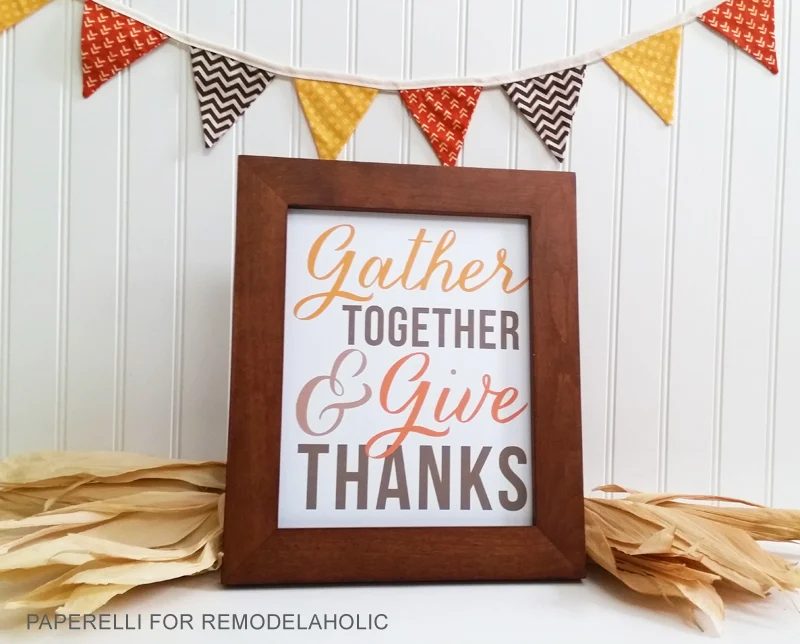 Gather Together and Give Thanks Art Print @Bekob