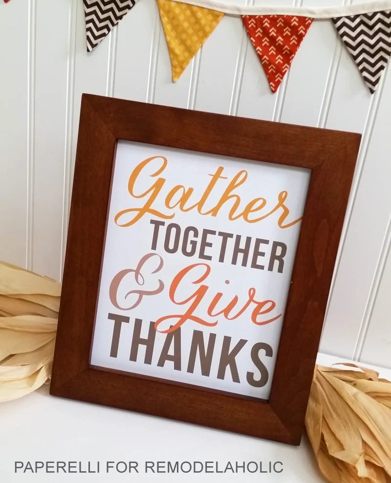 Gather Together and Give Thanks Art Print @Bekob