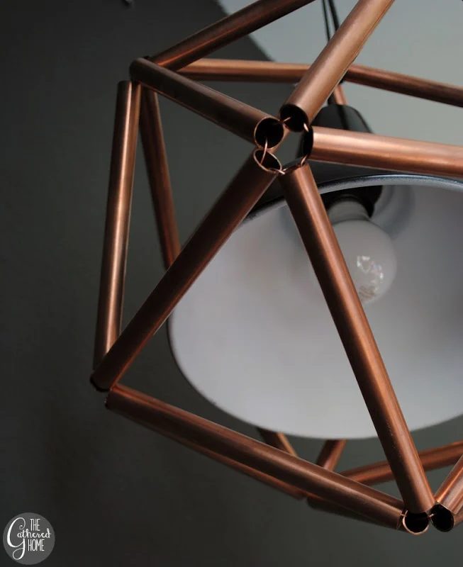 build a geometric copper pipe pendant light, The Gathered Home on Bekob