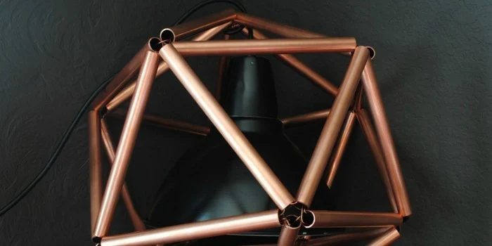 Handmade Geometric Copper Pipe Pendant Light
