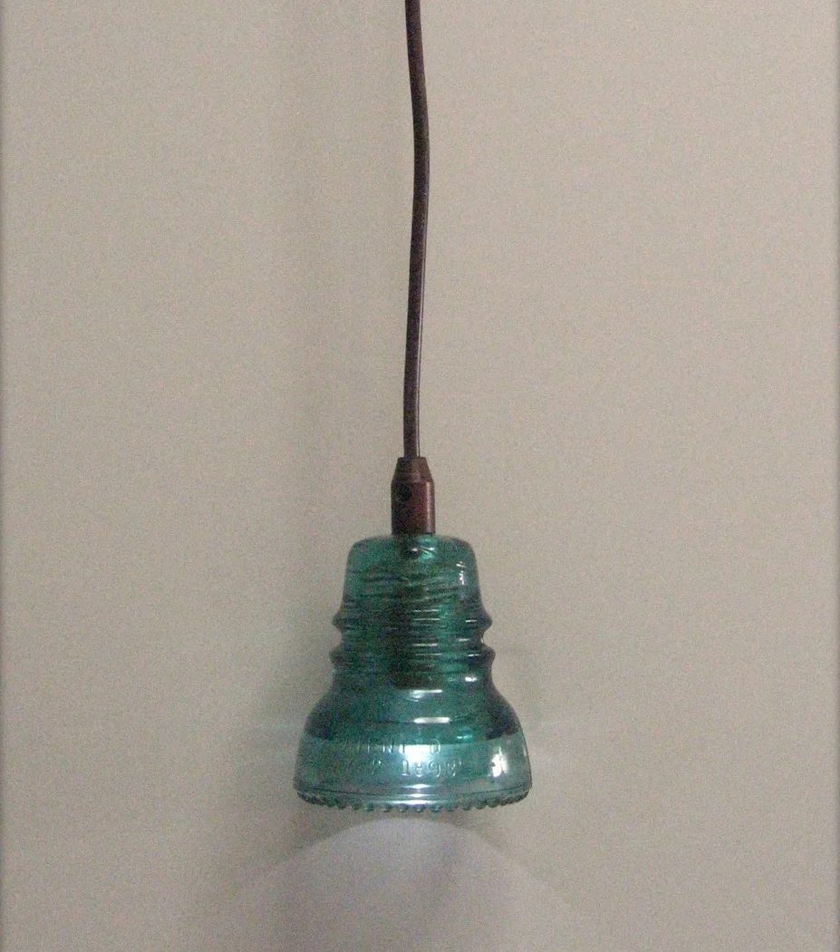 Recycling Glass Insulators Into Pendant Light