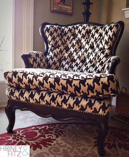Honey & Fitz houndstooth chair