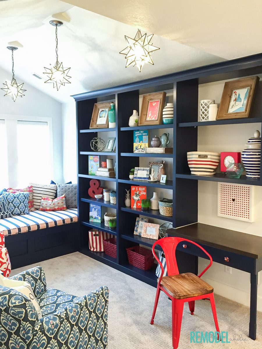 Get This Look: Colorful Loft Playroom And Homework Station featured on Bekob.com