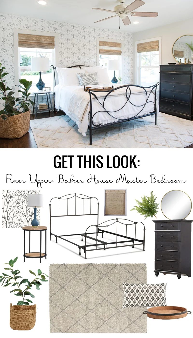 Fixer Upper Baker House Master Bedroom: Get This Look options featured on Bekob.com Image viaMagnolia Market Used with permission