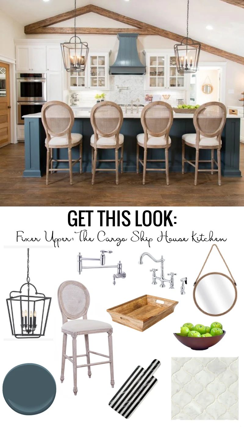 Did you love the first episode of season four of FIXER UPPER? Get the look of the Fixer Upper Cargo Ship House Kitchen with these tips from Bekob.com