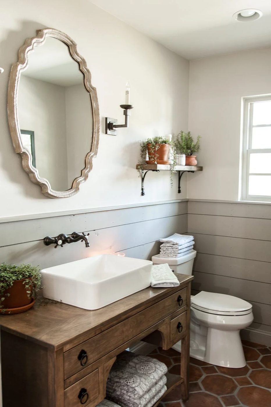 Get This Look: Fixer Upper Hot Sauce House Powder Room