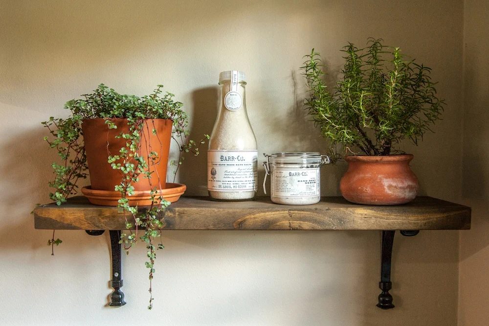 Hot Sauce House Powder Bath Shelf Via Magnolia Market