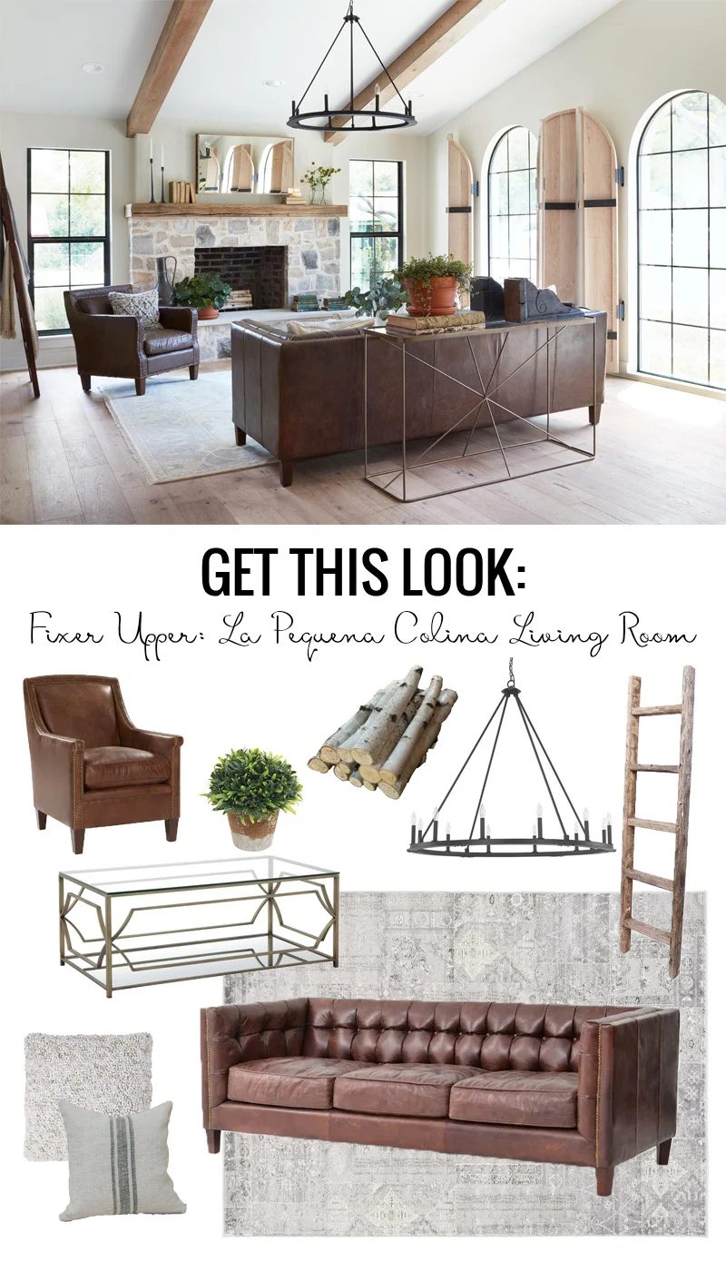 Fixer Upper La Pequena Colina Living Room Get This Look featured on Bekob.com