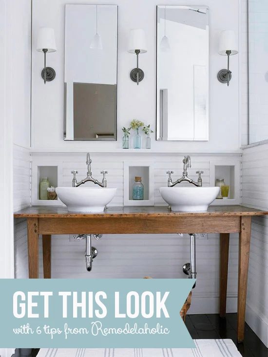White Bathroom with Built-In Wall Storage | Bekob.com