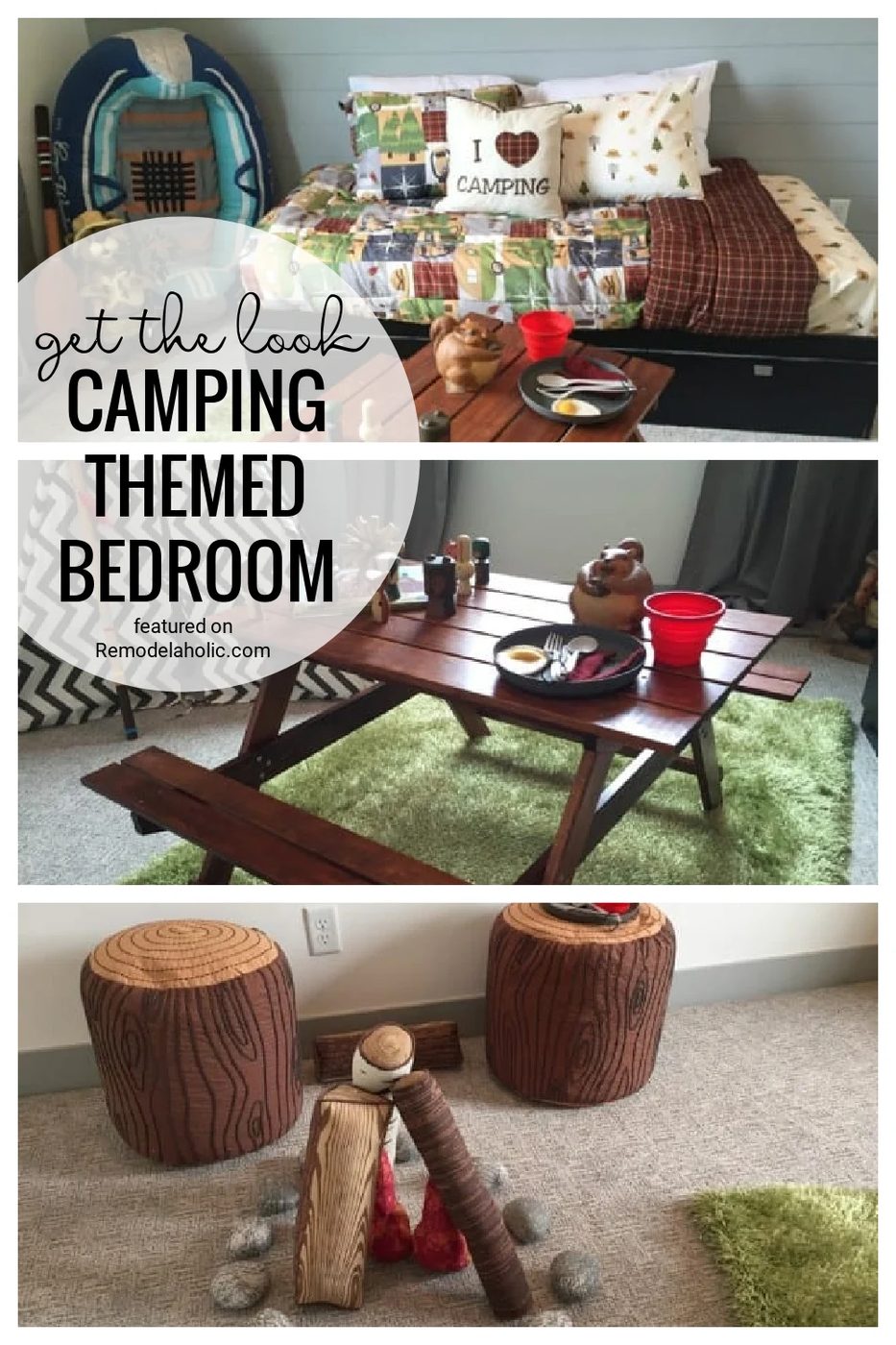Go On A Camp Out Every Night With This Fun Camping Themed Kids' Bedroom And We Will Share All Of The Details On How To Get The Look Featured On Bekob.com