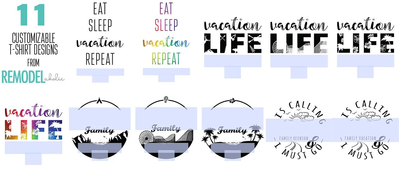 Family Vacation Printable Pack Planner Shirts And Countdown @Bekob (1)