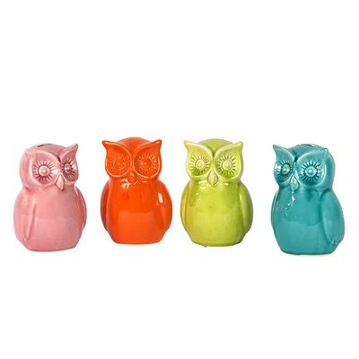 Urban-Trends-Ceramic-Owl-Bank-(Set-of-4)