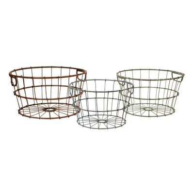 IMAX-Kristley-Metal-Basket-(Set-of-3)