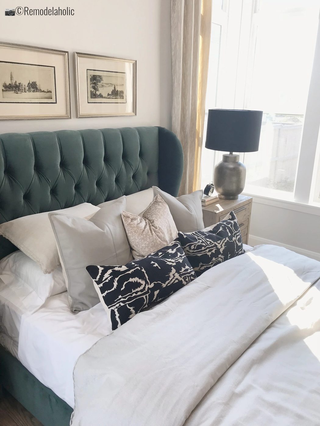SLPH Model Home 1 Holmes Homes, how to create a luxurious master bedroom with emerald green.