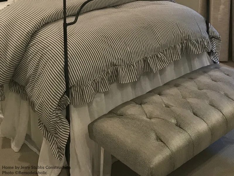 Metallic Upholstered Bench At End Of Bed In A Modern Teen Girls Bedroom Jerry Stubbs And Tique And Co 2018 Utah Valley Parade Of Homes Featured On Bekob