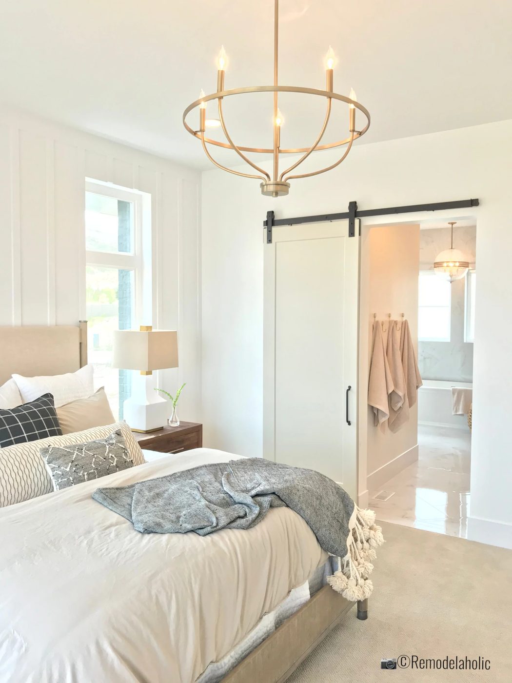 Get this look: White Farmhouse Master Bedroom