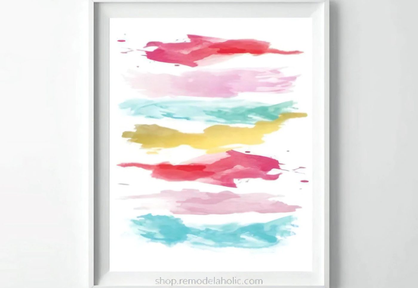 13 Abstract Brushstroke Art Printable In Red Pink Aqua Blue Yellow Bekob Instant Download 600x 042101