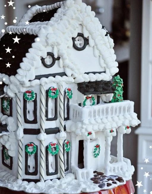 Black And White Gingerbread House From Bekob