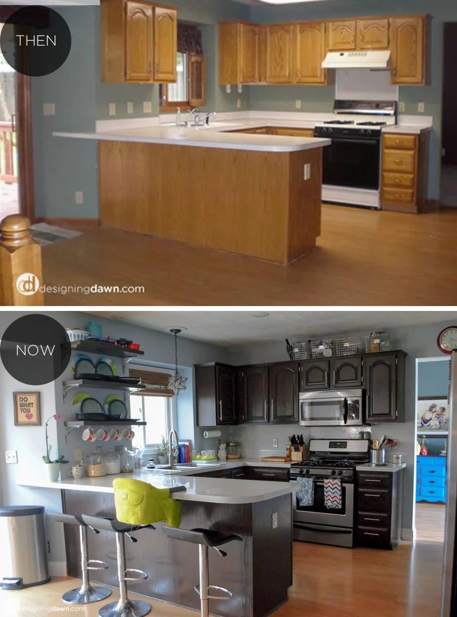 14 Kitchen Makeover With Painted Kitchen Countertops Handmade walkthrough, By AD Aesthetic Featured On Bekob