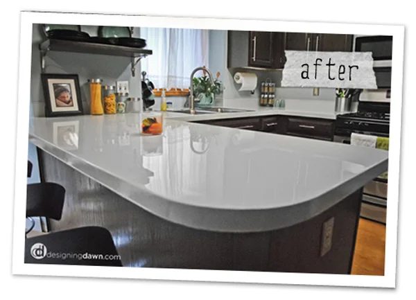 Glossy Painted Kitchen Counter Top walkthrough