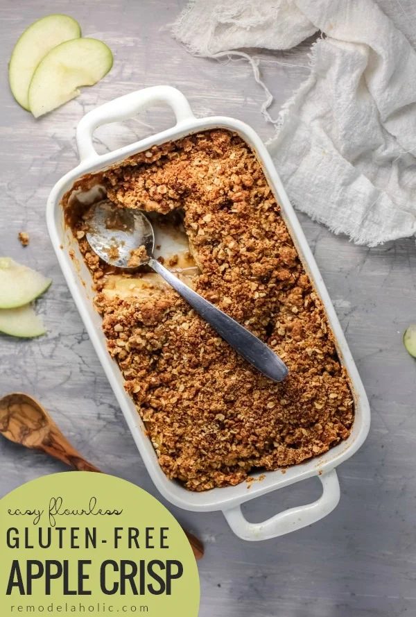 straightforward Gluten Free Apple Crisp Recipe With A Flourless Oat Crumble #Bekob