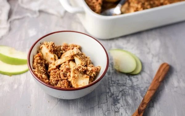 Flourless Apple Crisp Recipe, Gluten Free Apple Crumble Recipe #Bekob