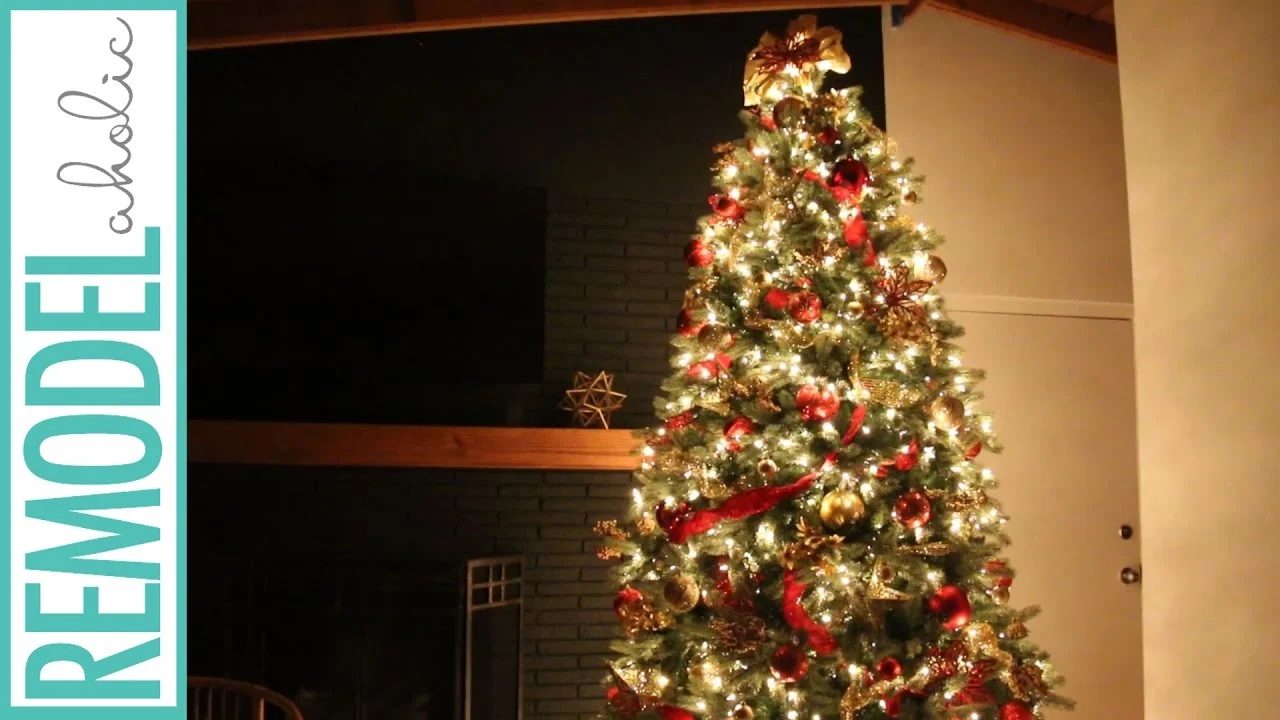Dollar Store Christmas Tree In Gold And Red #Bekob
