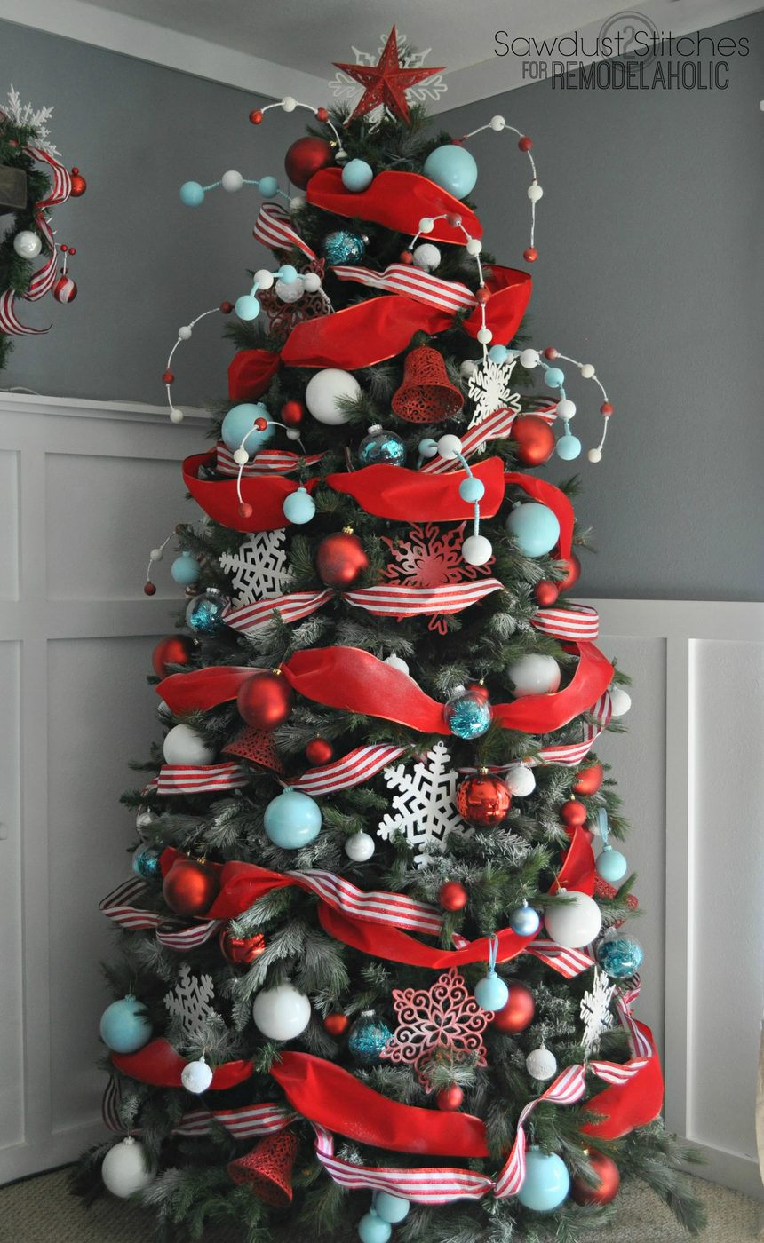How To Decorate A Christmas Tree With Dollar Store Ornaments On A modest-cost, Sawdust2stitches For #Bekob