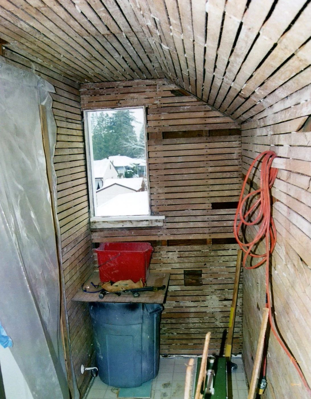 3 1927 Cottage master bathroom demolition and renovation to add a dormer window, before 2, My Sweet Cottage featured on @Bekob
