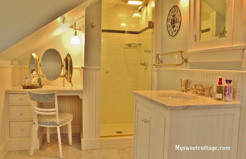 4 Beautiflly remodeled dormer window bathroom, My Sweet Cottage featured on @Bekob