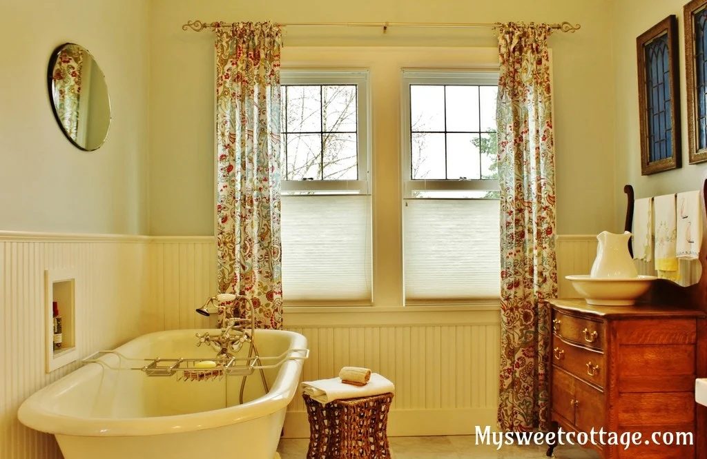 22 Added dormer window creates beautifully usable bathroom in 1927 home, My Sweet Cottage featured on @Bekob