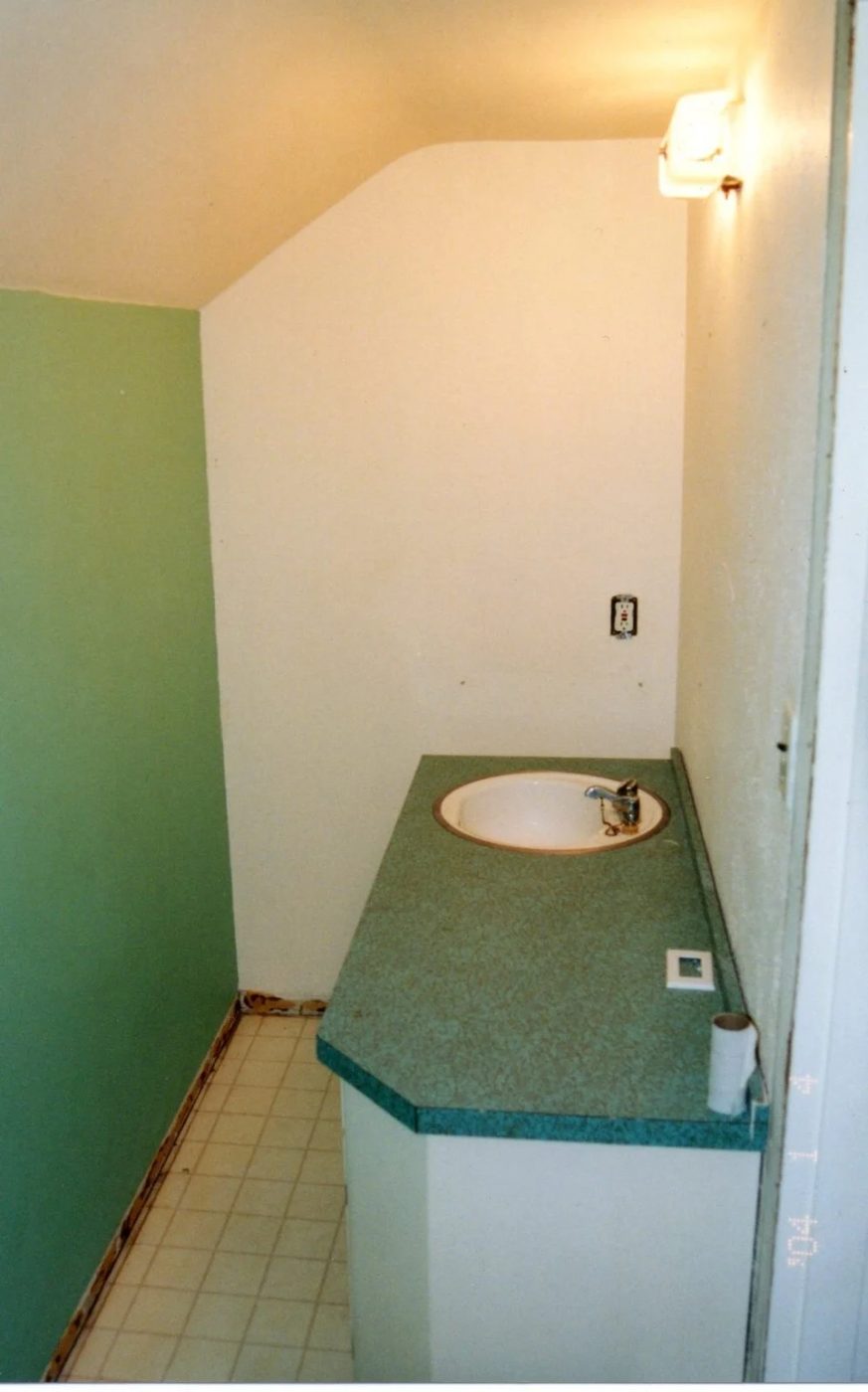 2 1927 Cottage master bathroom demolition and renovation to add a dormer window, before 1, My Sweet Cottage featured on @Bekob