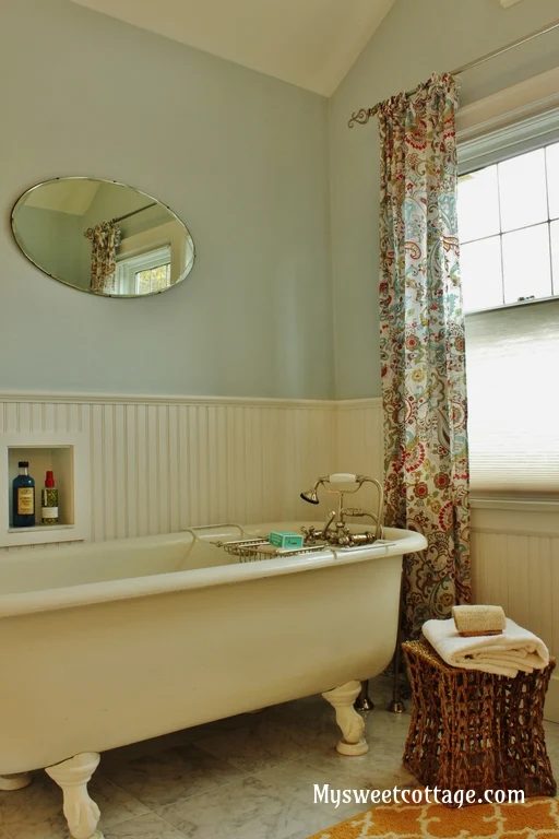 18 Claw-foot tub keeps with vintage feel of 1920 cottage remodel, My Sweet Cottage featured on @Bekob