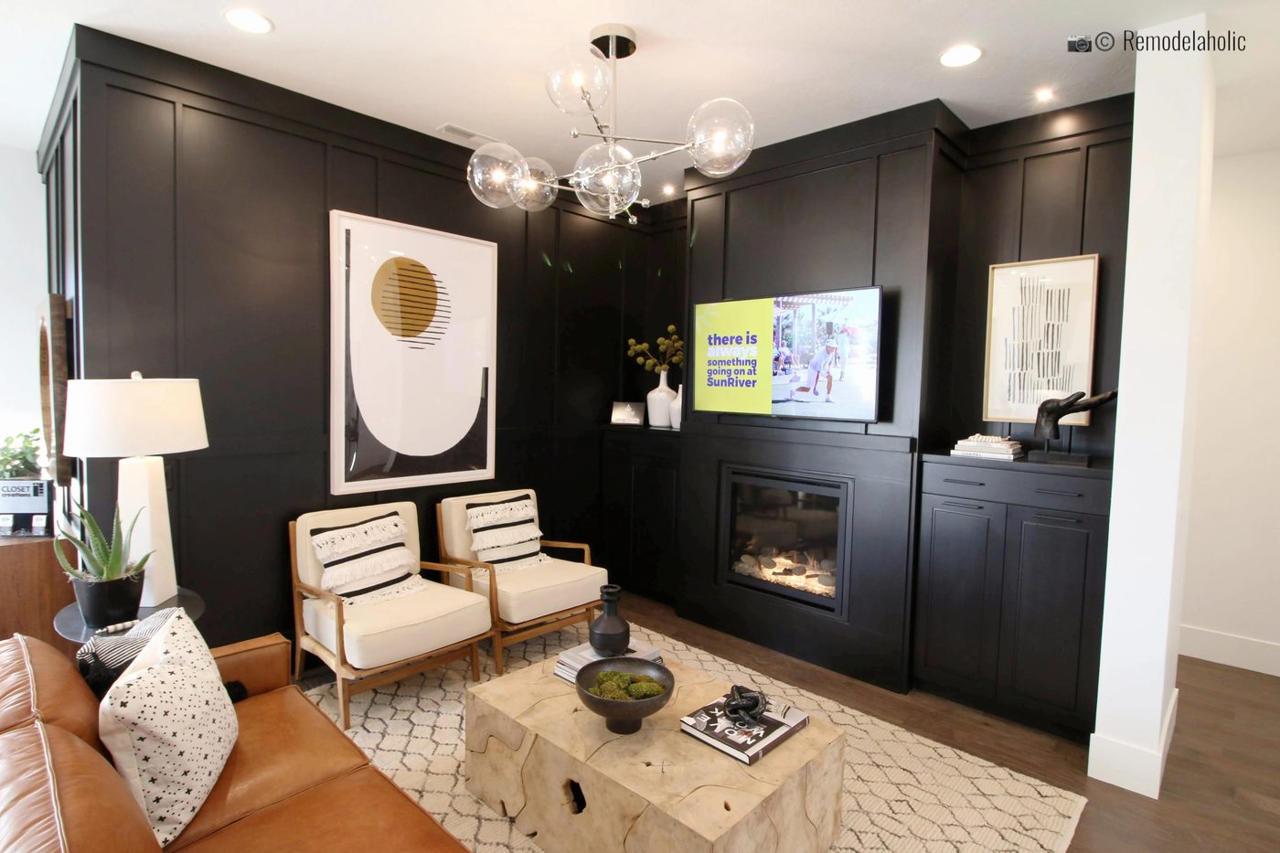 Cute living room space. SGPH 2019 House 22 SunRiver Construction, LC, Photo by Bekob