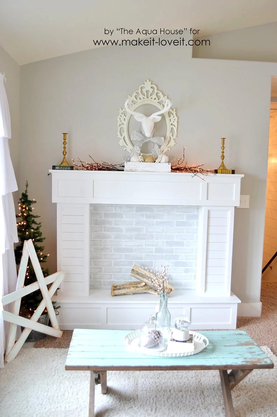 Faux Fireplace And Mantle 661