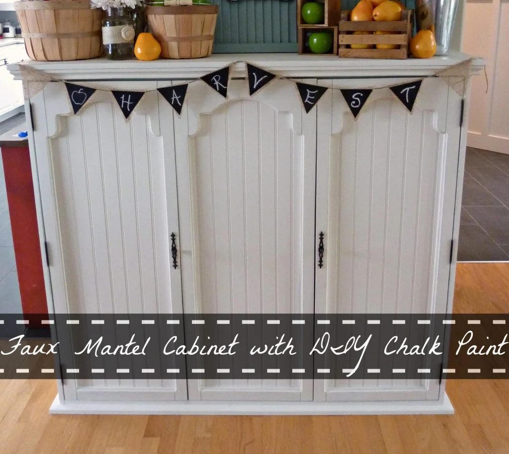 Faux Mantel Cabinet With Handmade Chalk Paint 1024x914